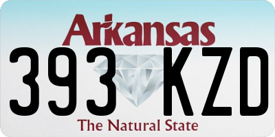 AR license plate 393KZD