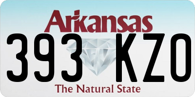 AR license plate 393KZO