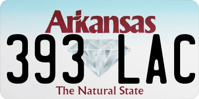 AR license plate 393LAC