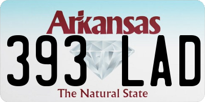 AR license plate 393LAD