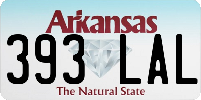 AR license plate 393LAL