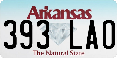 AR license plate 393LAO