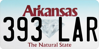 AR license plate 393LAR