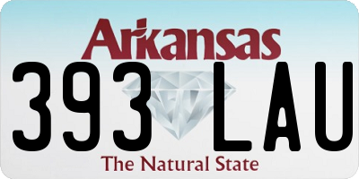 AR license plate 393LAU