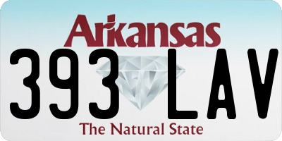 AR license plate 393LAV