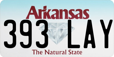 AR license plate 393LAY
