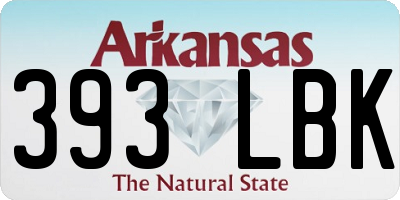 AR license plate 393LBK