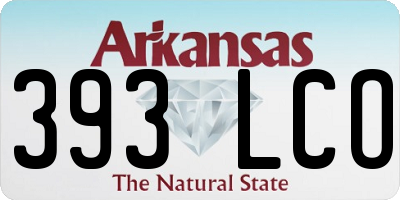 AR license plate 393LCO