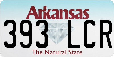 AR license plate 393LCR