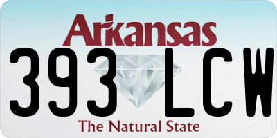 AR license plate 393LCW