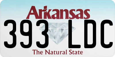 AR license plate 393LDC