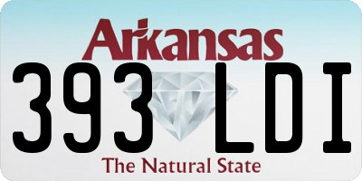 AR license plate 393LDI