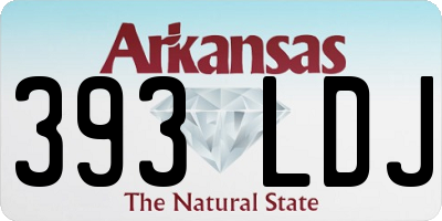AR license plate 393LDJ