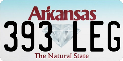 AR license plate 393LEG