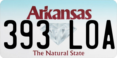 AR license plate 393LOA
