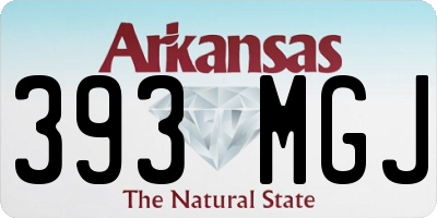 AR license plate 393MGJ