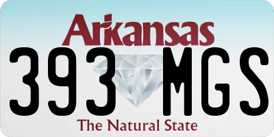 AR license plate 393MGS