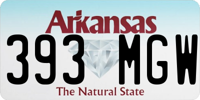 AR license plate 393MGW