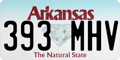 AR license plate 393MHV