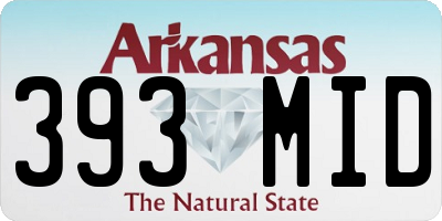 AR license plate 393MID