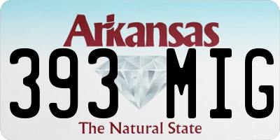 AR license plate 393MIG