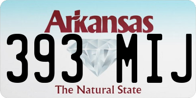 AR license plate 393MIJ