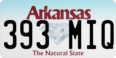 AR license plate 393MIQ