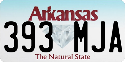AR license plate 393MJA