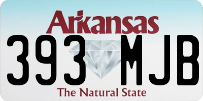 AR license plate 393MJB