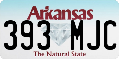 AR license plate 393MJC