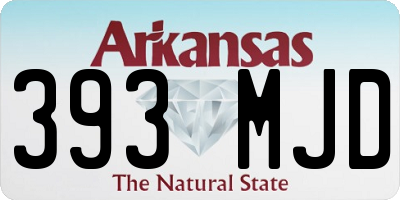 AR license plate 393MJD