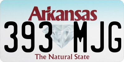 AR license plate 393MJG