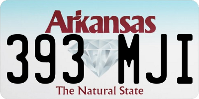 AR license plate 393MJI