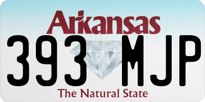 AR license plate 393MJP