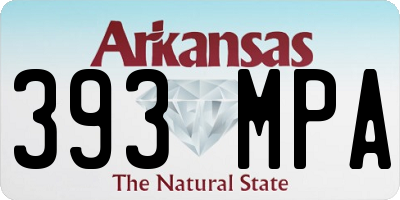 AR license plate 393MPA