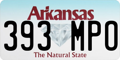 AR license plate 393MPO