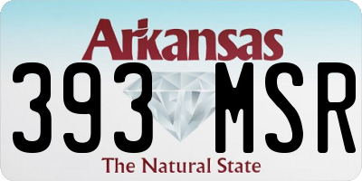AR license plate 393MSR