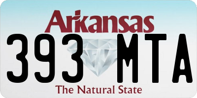 AR license plate 393MTA
