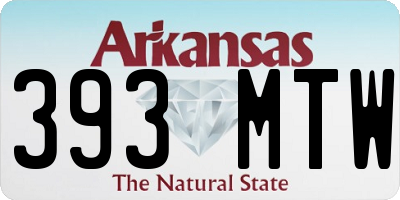 AR license plate 393MTW