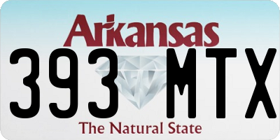 AR license plate 393MTX