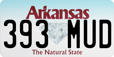 AR license plate 393MUD