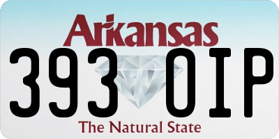 AR license plate 393OIP