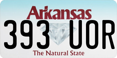 AR license plate 393UOR