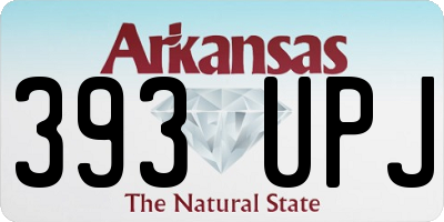 AR license plate 393UPJ