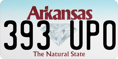AR license plate 393UPO