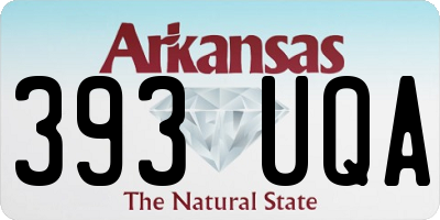 AR license plate 393UQA