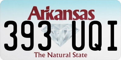 AR license plate 393UQI