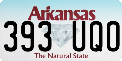 AR license plate 393UQO