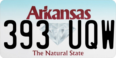 AR license plate 393UQW