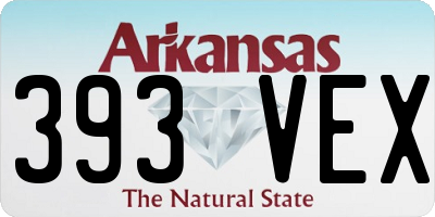 AR license plate 393VEX